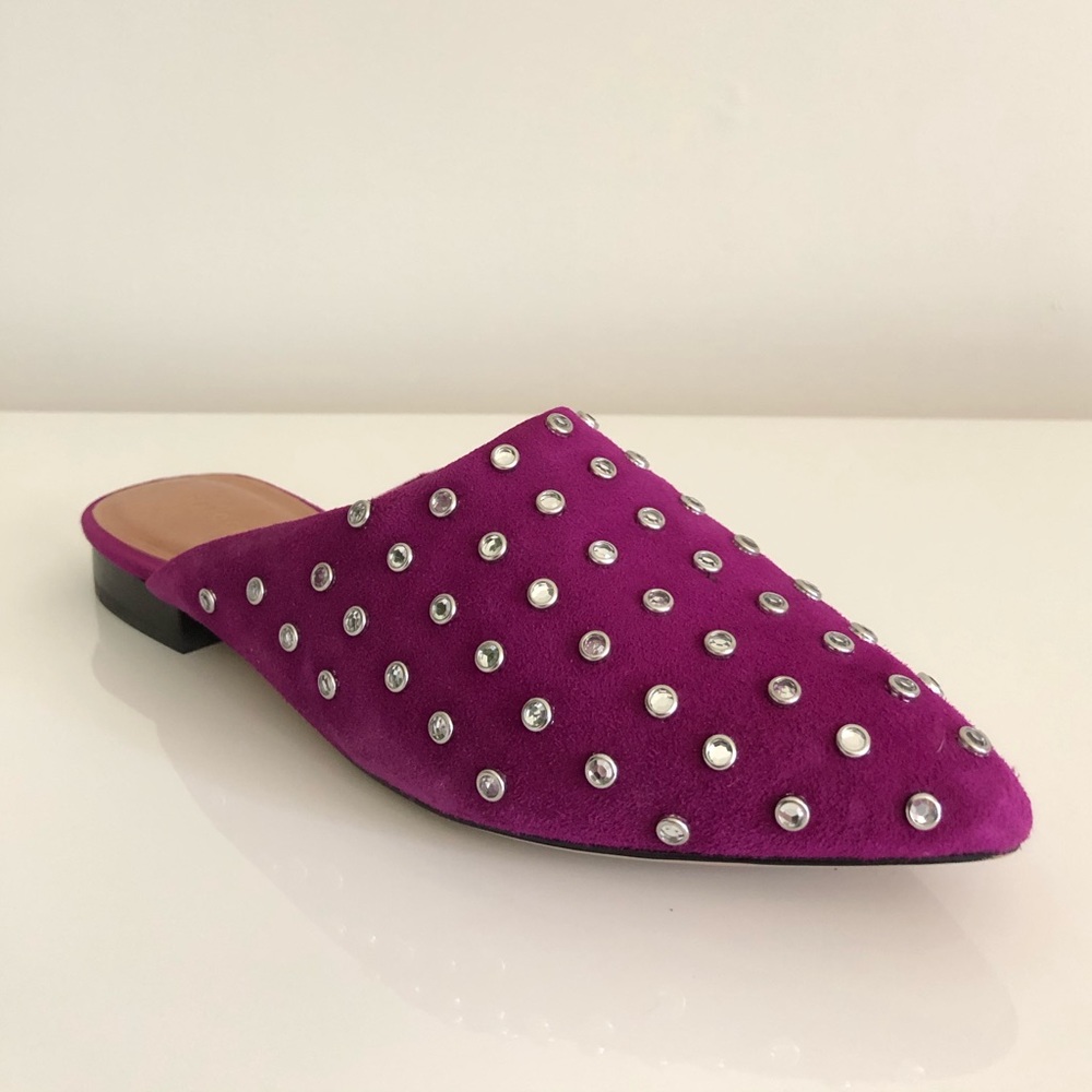 Halogen Eva Jeweled Mule 7 Sangria Suede